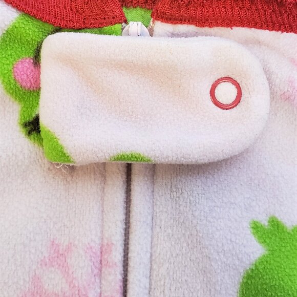 2 Pink Frog One Piece Zipper Sleepers for Baby 18 Months: Gerber & Just One You - Picture 6 of 11
